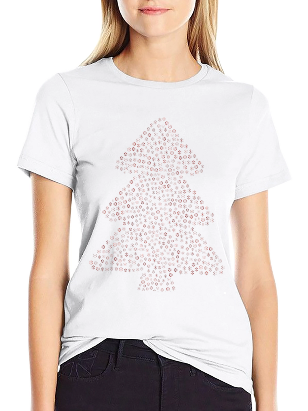 Festive Holiday Tree Black T-Shirt