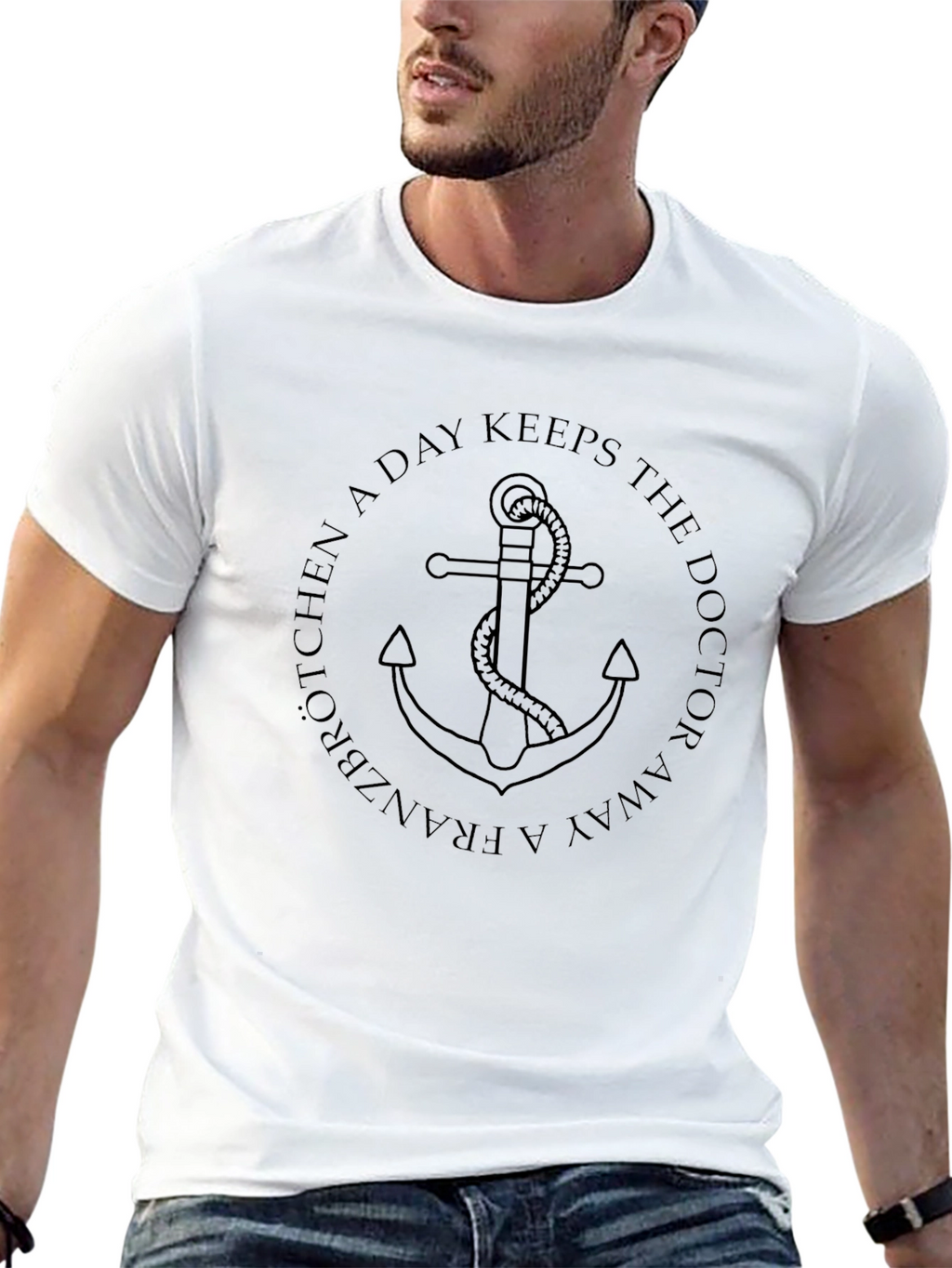 Franzbrötchen a Day T-Shirt - Anchor Design