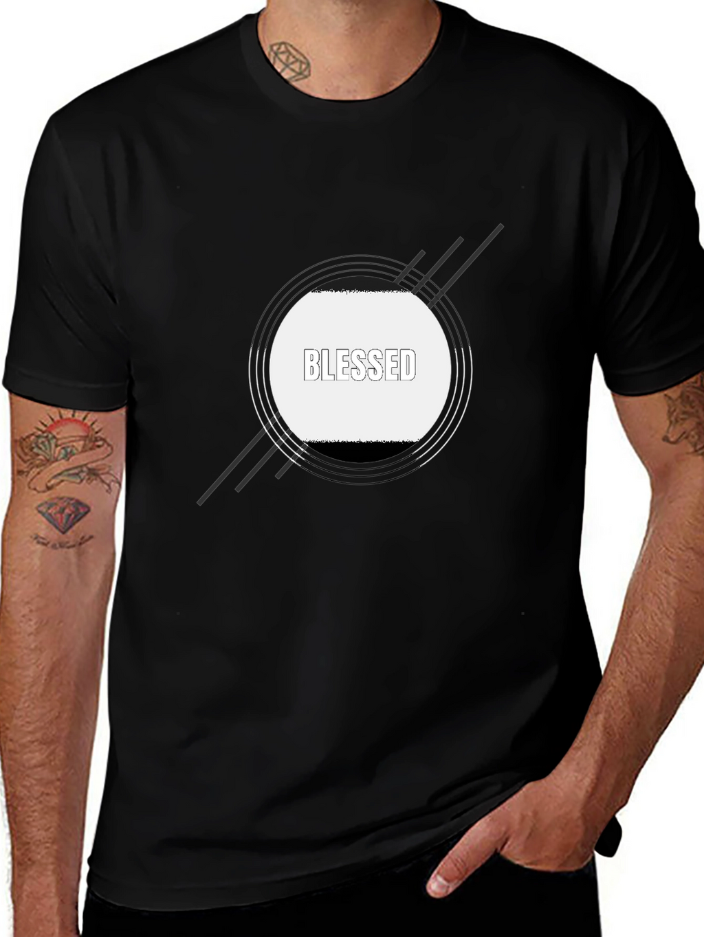 Blessed Graphic Black T-Shirt