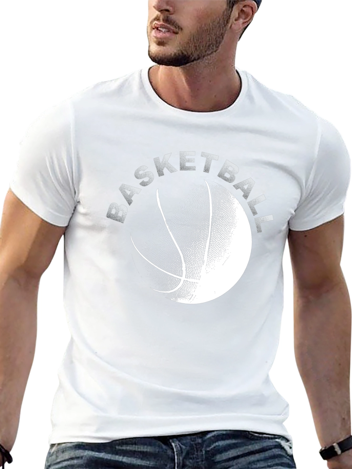 Basketball Graphic Tee - Stylish Black T-Shirt
