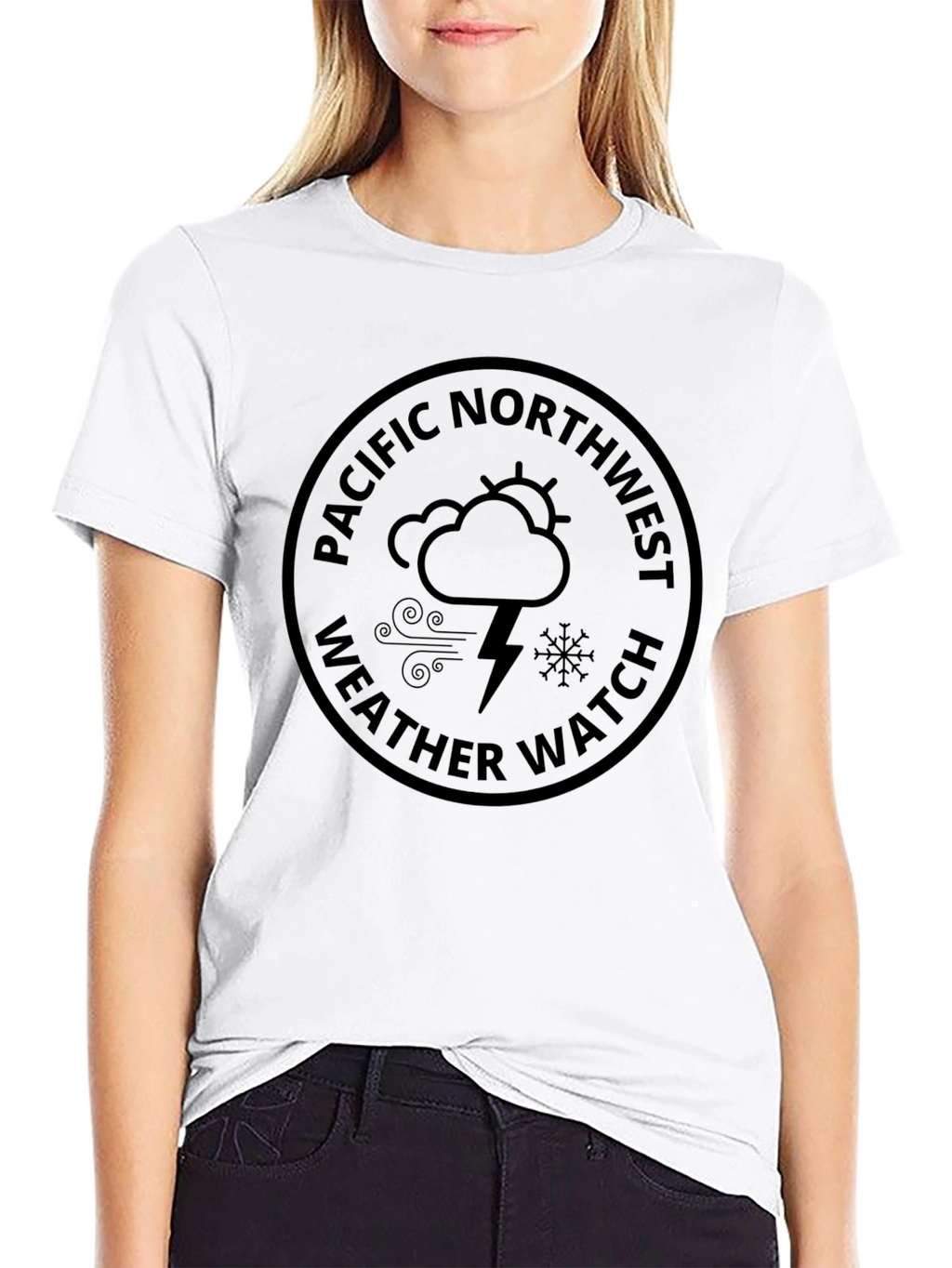 Pacific Northwest Weather Watch Black T-Shirt