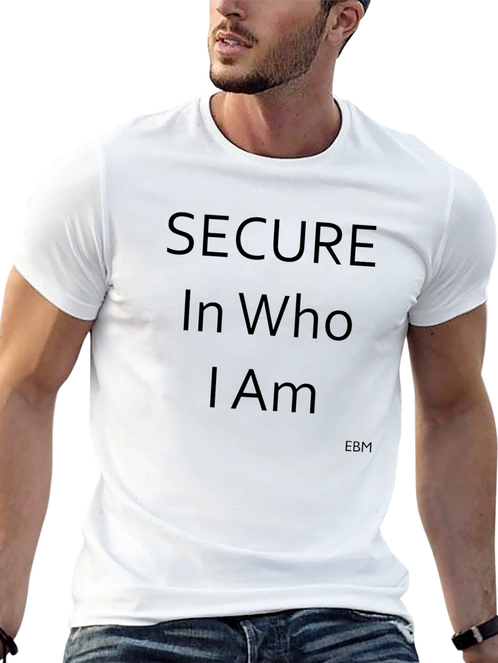 Secure in Who I Am Black Graphic T-Shirt