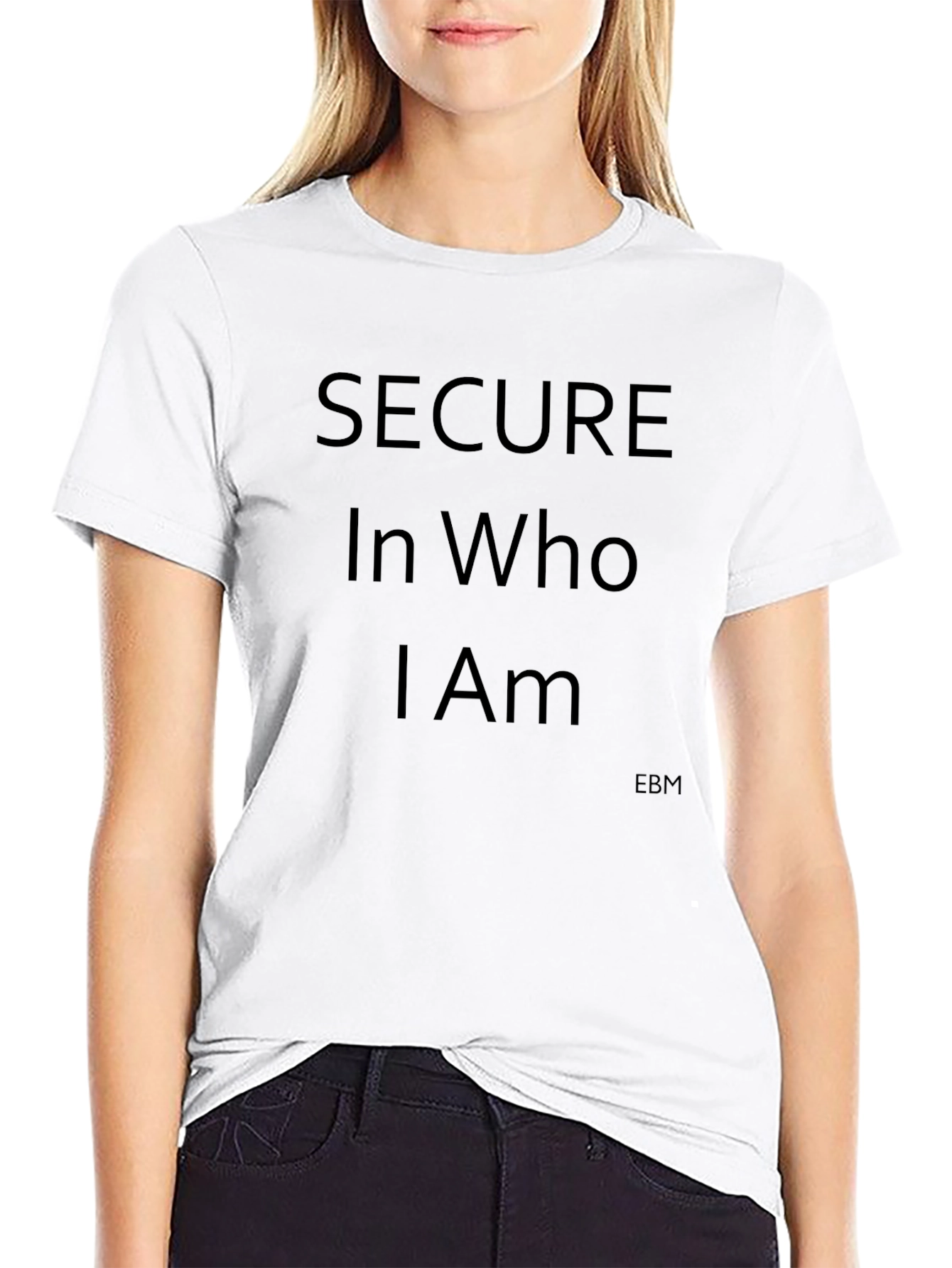 Secure in Who I Am Black Graphic T-Shirt