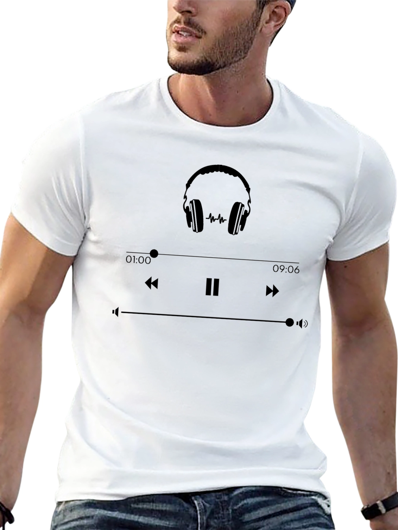 Music Player Graphic T-Shirt