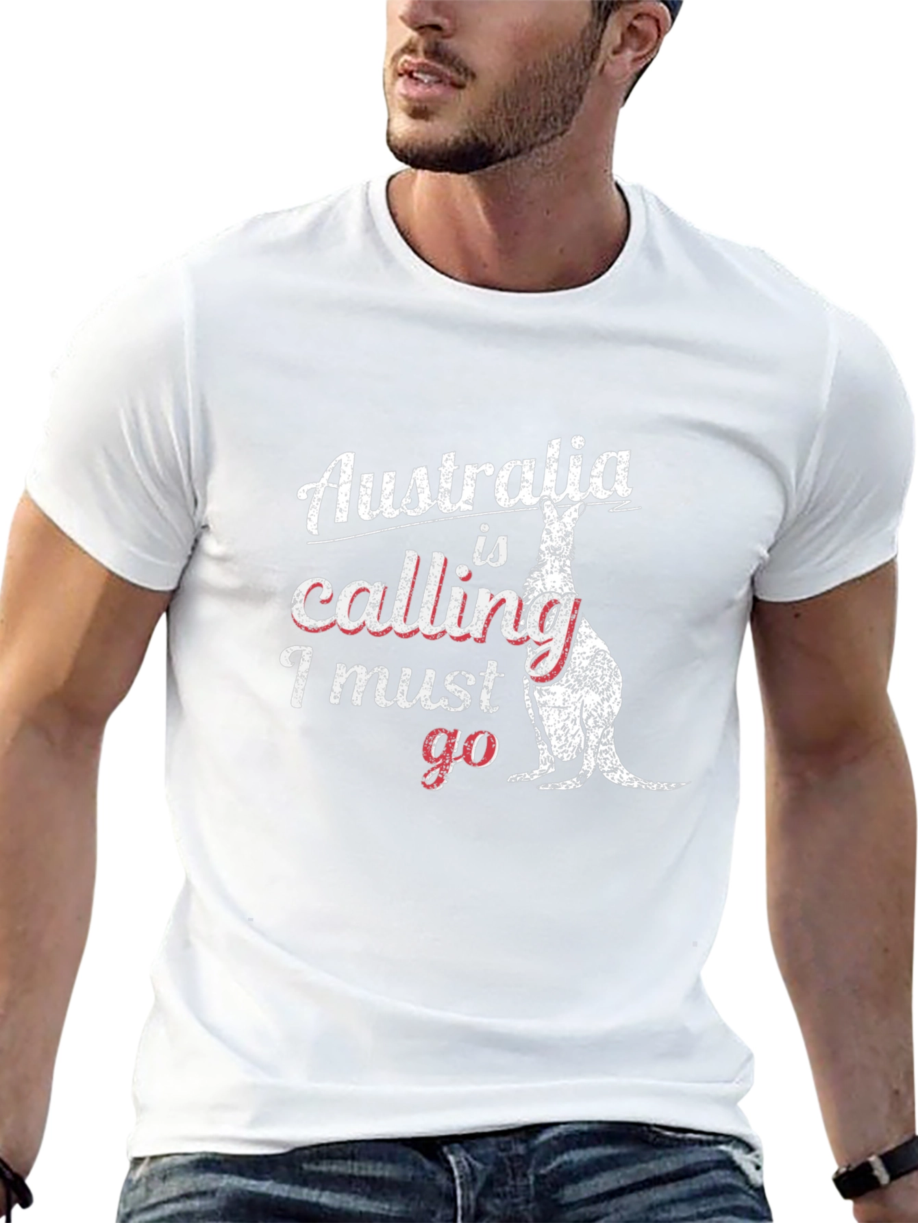 Australia Calling T-Shirt - Kangaroo Graphic Tee
