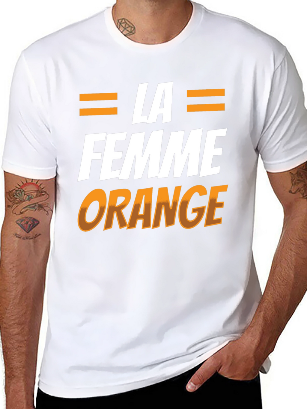 La Femme Orange Graphic Tee
