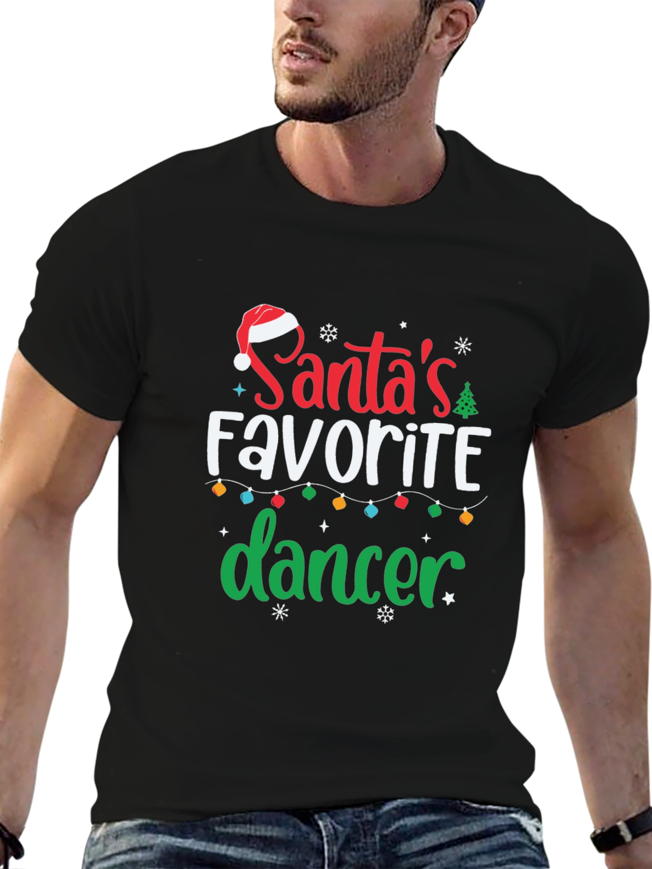 Santas Favorite Dancer Christmas Holiday T-Shirt