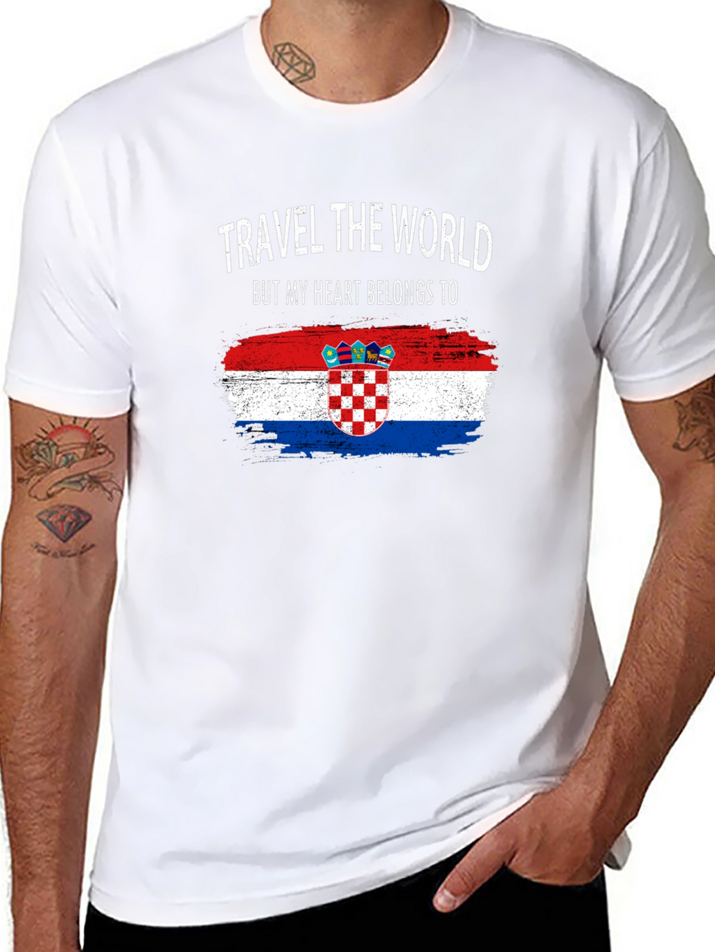 Croatian Heart T-Shirt: Travel the World