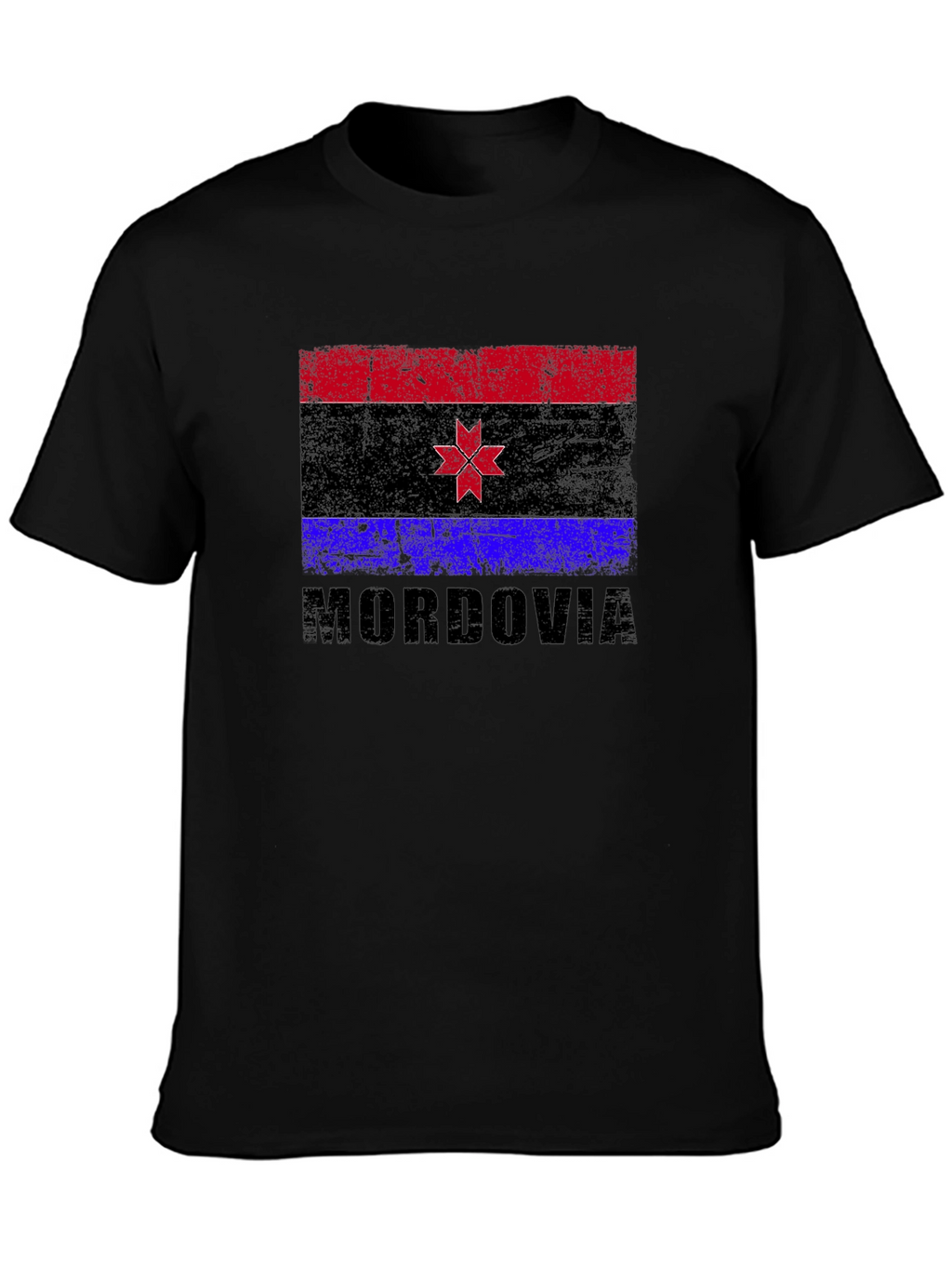 Mordovia Flag T-Shirt Black Graphic Tee