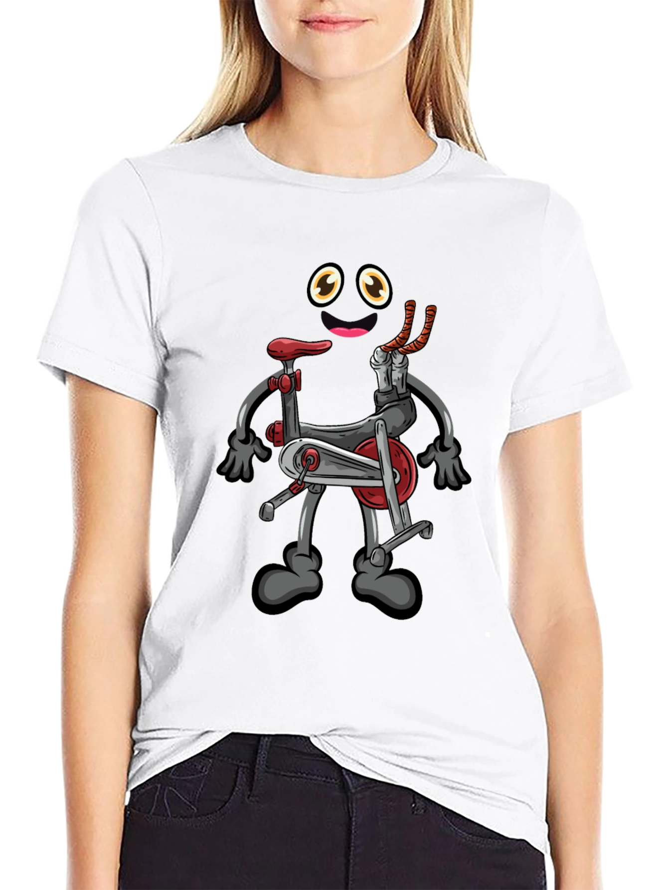 Cartoon Exercise Bike Graphic Tee