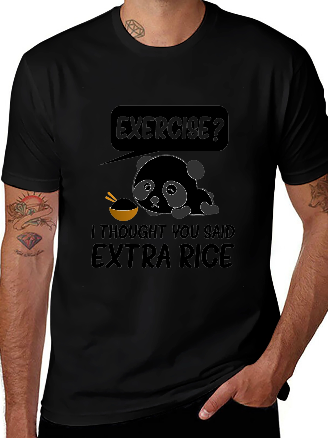 Extra Rice Panda Graphic T-Shirt