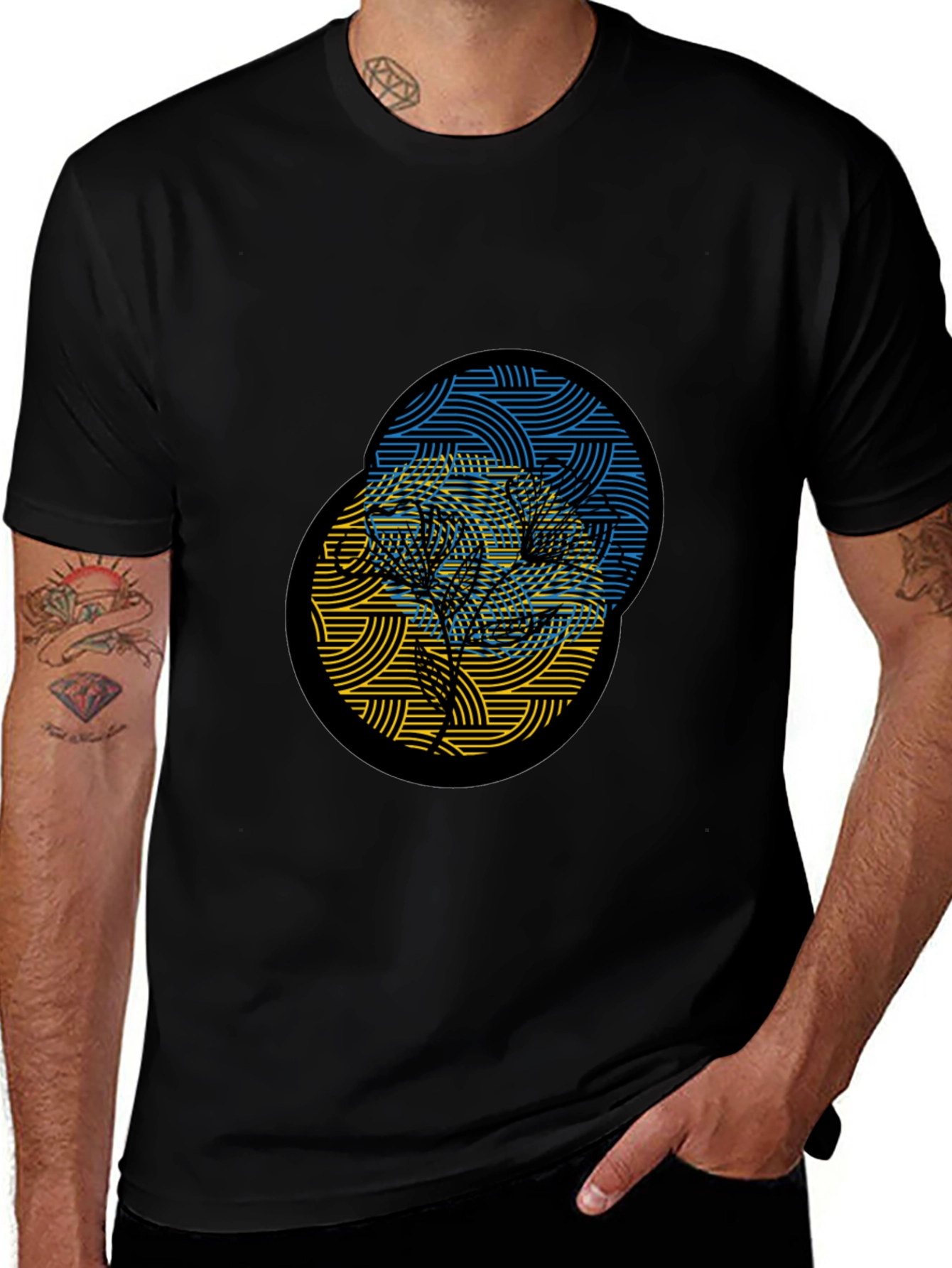 Ukraine Tree Black T-Shirt