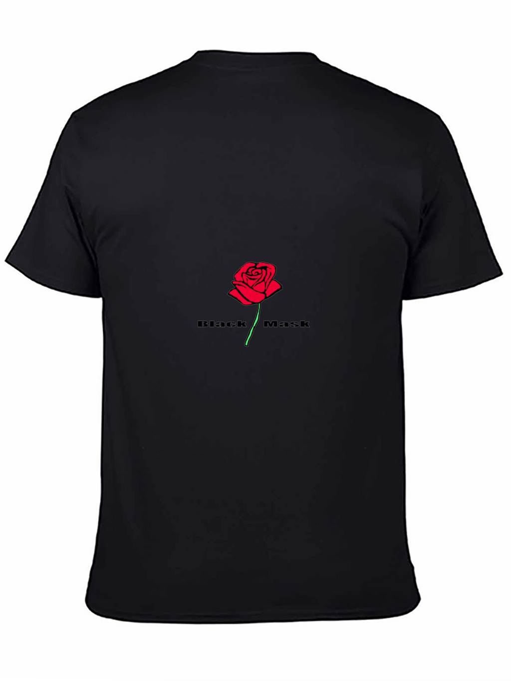 Black Mask Rose Graphic T-Shirt